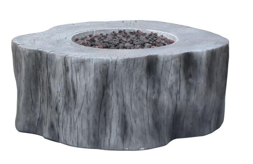 Elementi Manchester Hexagonal stone fire pit with a white background