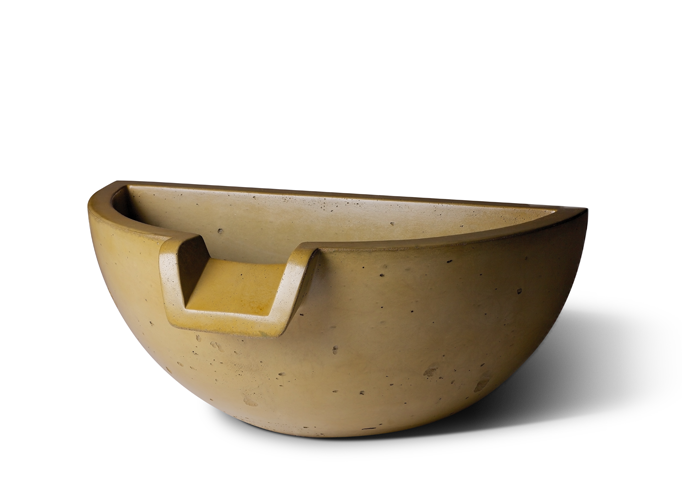 Slick Rock Concrete Spill Water Bowl - Half