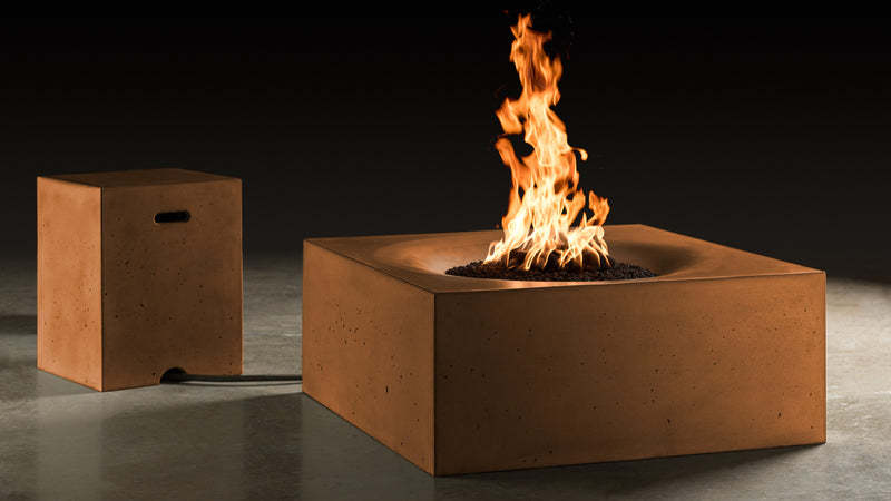 Slick Rock Concrete 36" Horizon Square Fire Table