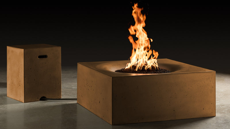 Slick Rock Concrete 36" Horizon Square Fire Table