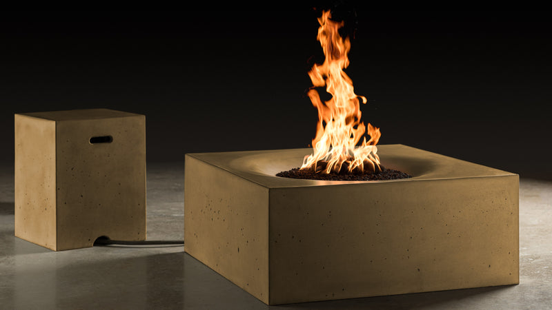 Slick Rock Concrete 36" Horizon Square Fire Table
