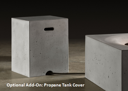 Slick Rock Concrete 36" Horizon Square Fire Table