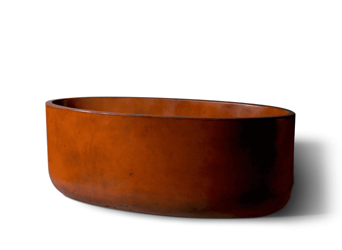 Slick Rock Concrete Bell Linear Planter