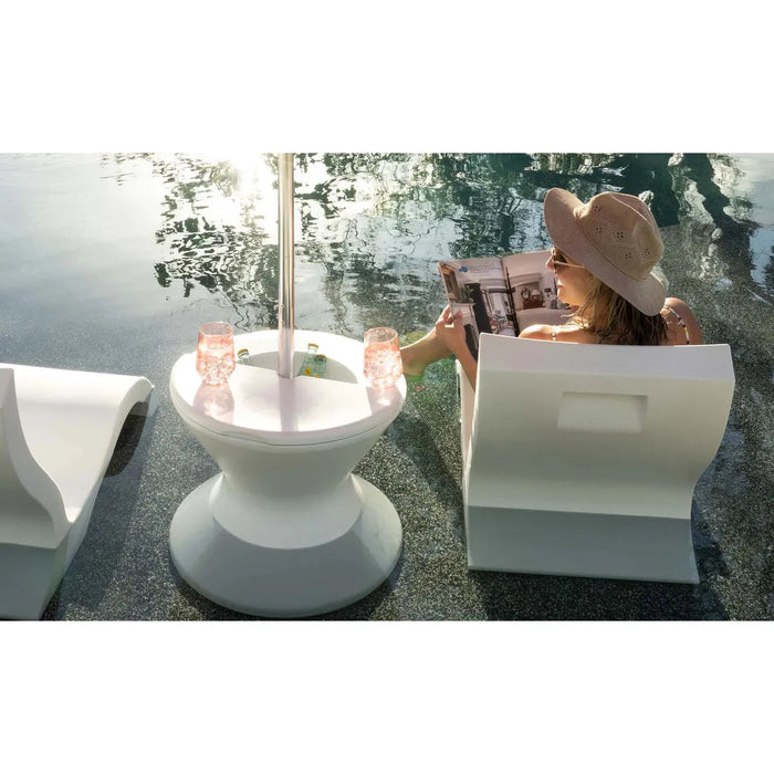 Ledge Lounger Signature Side Table Lid With Umbrella Hole, Accessory for Side Tables, Lid for Signature Tall Ice Bin Side Table, Lid for Signature Ice Bin