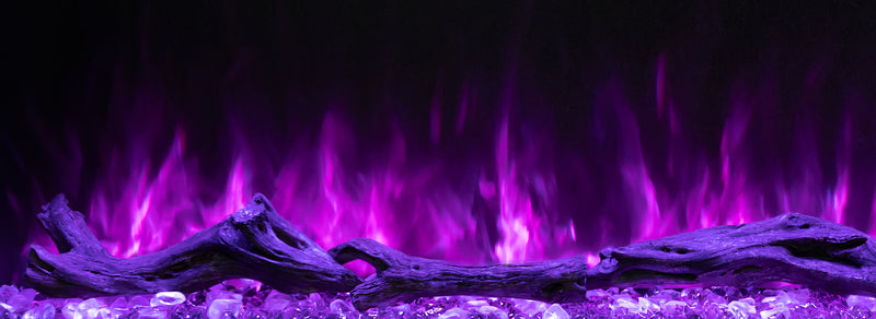 Close-up of the Modern Flames Landscape Pro Multi flame in purple