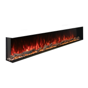 Modern Flames 96 inch Landscape Pro Multi, angled view with the left end open and the right end closed