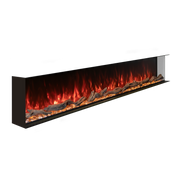 Modern Flames 96 inch Landscape Pro Multi, angled view with the right end open and the left end closed