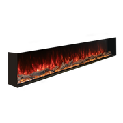 Modern Flames 96 inch Landscape Pro Multi, angled view with both ends closed for a single sided install