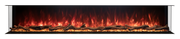 Modern Flames Landscape Pro Multi 96 inch electric fireplace, front view with orange flames