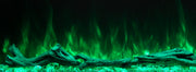 Modern Flames Landscape Pro flame close up in green