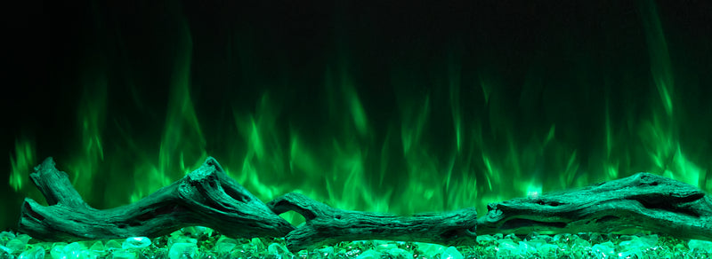 Modern Flames Landscape Pro flame close up in green