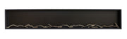 Landscape Pro Slim 80 inch firebox with driftwood logs and flames off, Modern Flames, white background