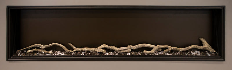 Modern Flames Landscape Pro Slim driftwood log set with flames off