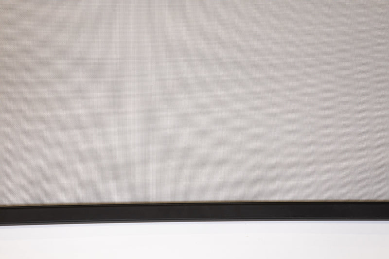 Close-up of the fine mesh and black frame edge on a Modern Flames Landscape Pro Slim screen