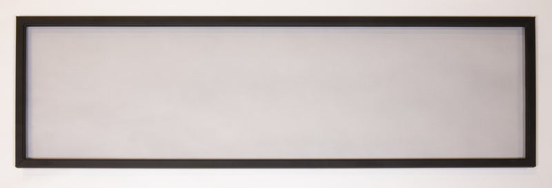 Modern Flames non glare mesh screen with a black frame, shown on a white background