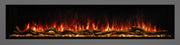 Modern Flames Landscape Pro Multi 80 inch electric fireplace, front view, orange flames
