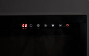 Six touch buttons and red digital readout on the Modern Flames Spectrum Slimline