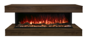 Modern Flames Studio Suite mantel in Weathered Walnut around a Landscape Pro Multi fireplace, front view