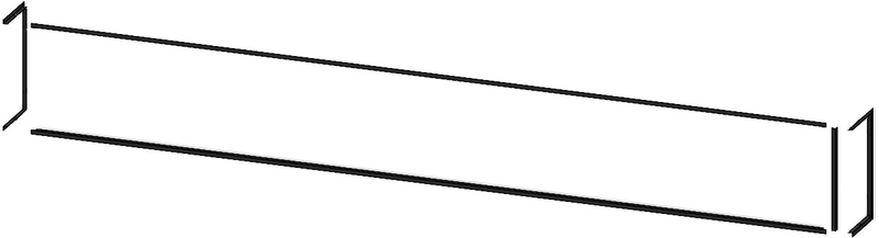 Modern Flames electric fireplace trim kit for the Landscape Pro Multi 120 inch, line drawing of the five pieces