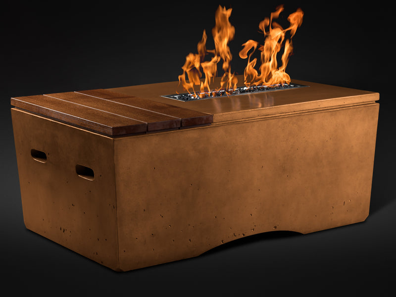 Slick Rock Concrete 48" Rectangular Oasis Fire Table