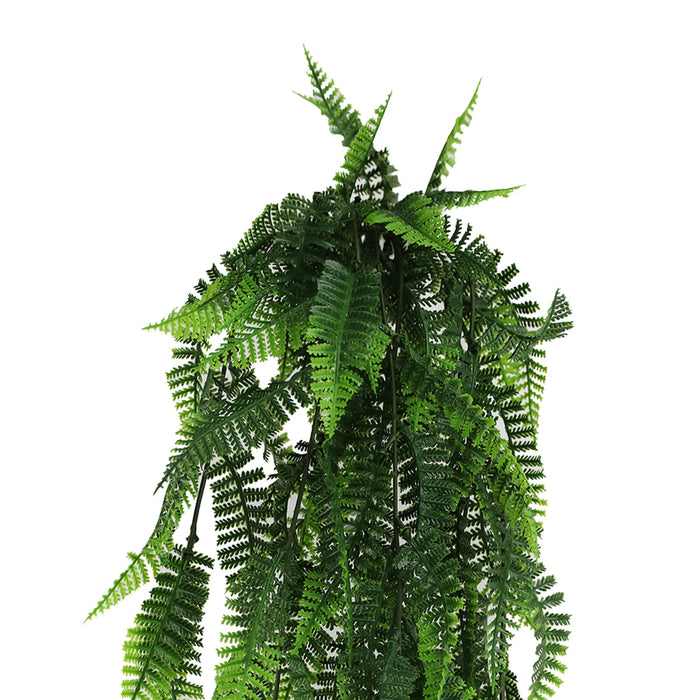 Artificial Hanging Fern Garland Bushes (UV Resistant & Fire Rated | 7.1in x 30in | 18cm x 76cm Each)