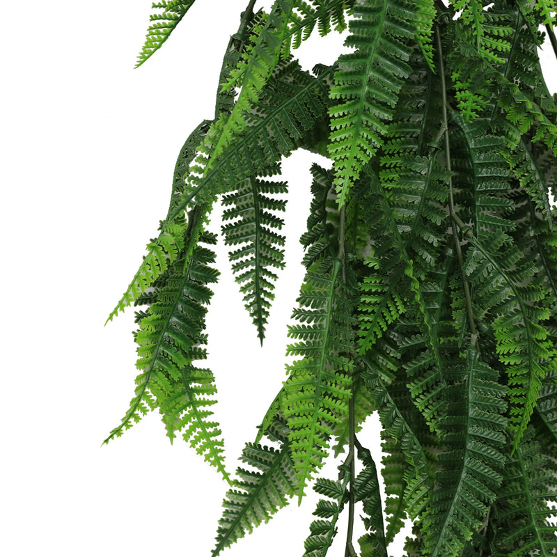 Artificial Hanging Fern Garland Bushes (UV Resistant & Fire Rated | 7.1in x 30in | 18cm x 76cm Each)