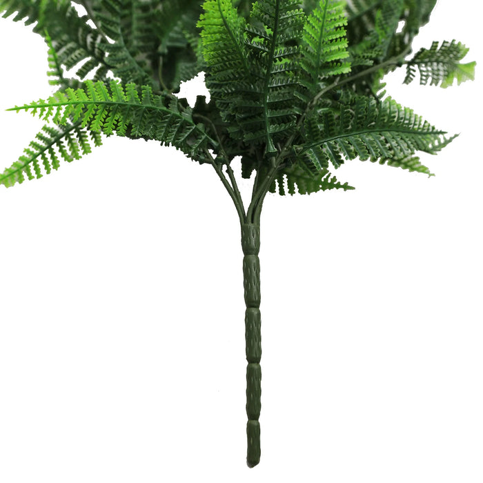Artificial Hanging Fern Garland Bushes (UV Resistant & Fire Rated | 7.1in x 30in | 18cm x 76cm Each)
