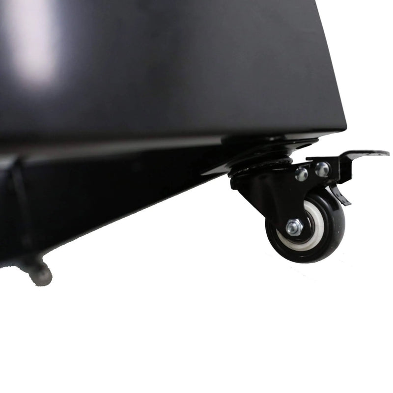 Black Metal Planter Medium + Wheels