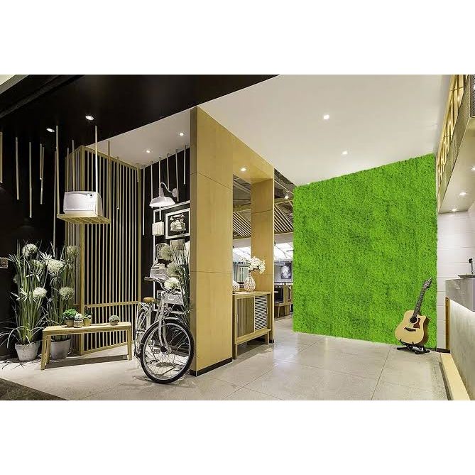 Sample Panel of Premium Faux Evergreen Moss Mat (Small Sample) Commercial Grade UV Resistant