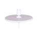 Round white Helux table on a white background