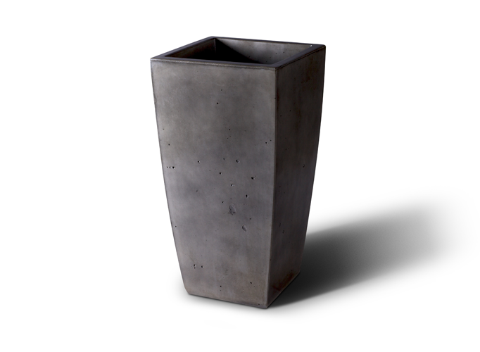 Slick Rock Concrete Tall Square Planter
